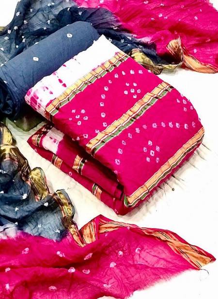 KGM Bandhani Printed Cotton Dress Material Catalog